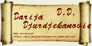 Darija Đurđekanović vizit kartica
